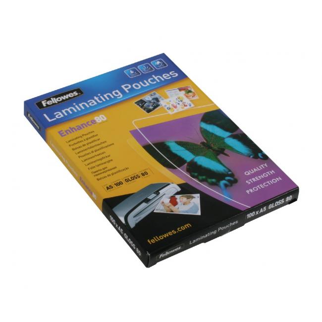 Laminovací fólie Fellowes 154x216 /A5/ 80mic , lesklé