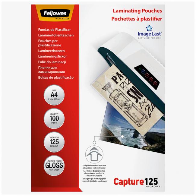 Laminovací fólie Fellowes 216x303 A4 125mic