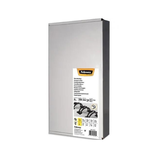 [FE532180] Drátové hřebeny Fellowes 6mm černé 3:1