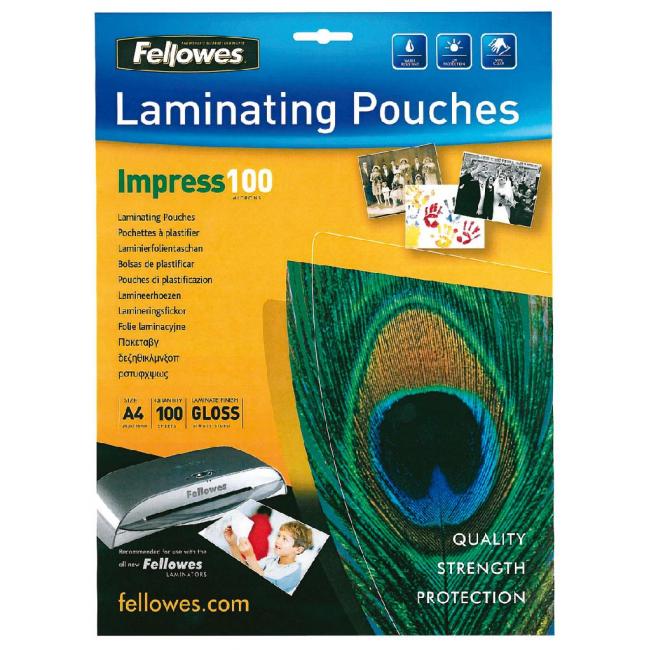 Laminovací fólie Fellowes 216x303 A4 100mic