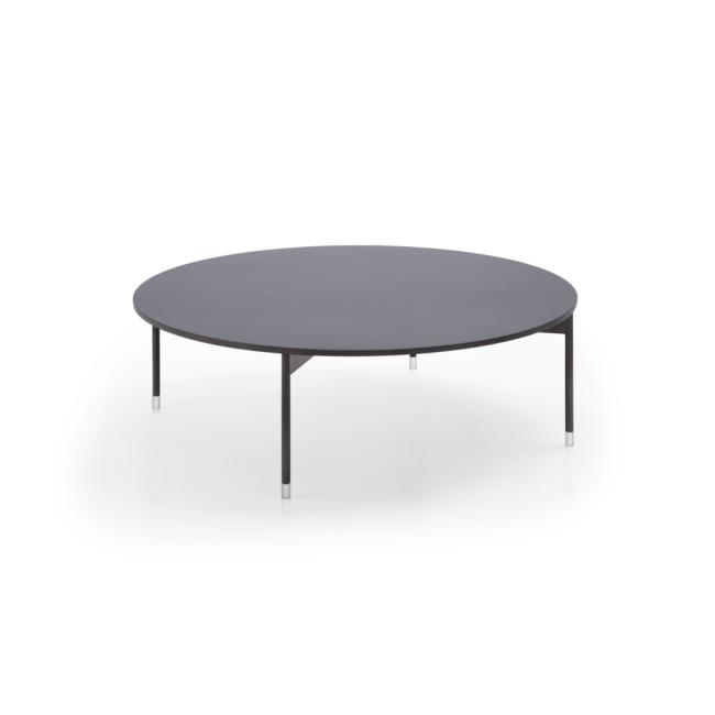 Konferenční stolek Chic CR40, p 80cm, v 25cm, tvrzené sklo, kovový rám černý
