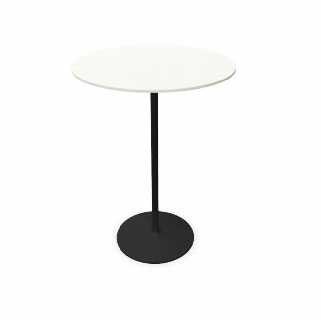 Barový stolek Chic RR10, p 80cm, ve 110cm, černý rám, bílá deska