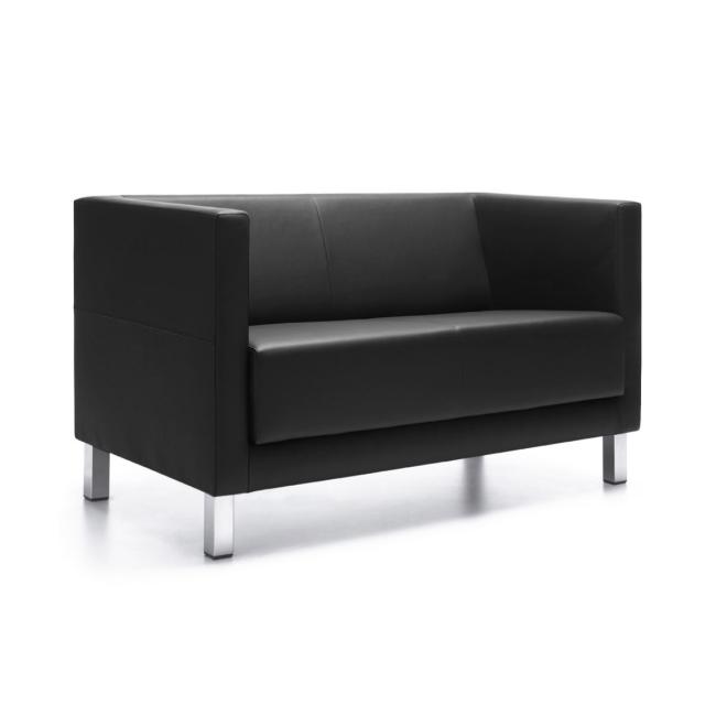 [FL001004] Třísedačka Vancouver Lite, nohy chrom, látka Next NX-14 tmavě šedá