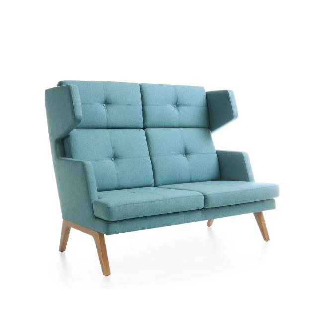 [FL001007] Dvojkřeslo October, nohy dřevo, látka Medley 67006