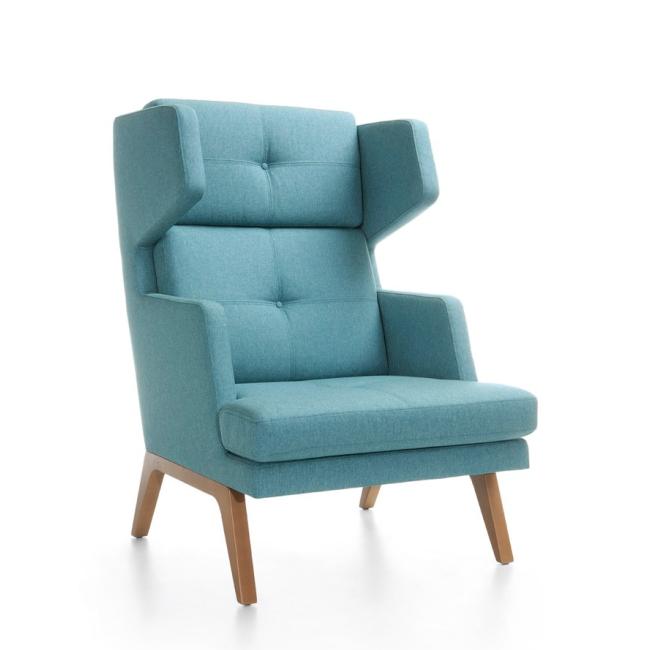 [FL001008] Jednokřeslo October, nohy dřevo, látka Medley 67006