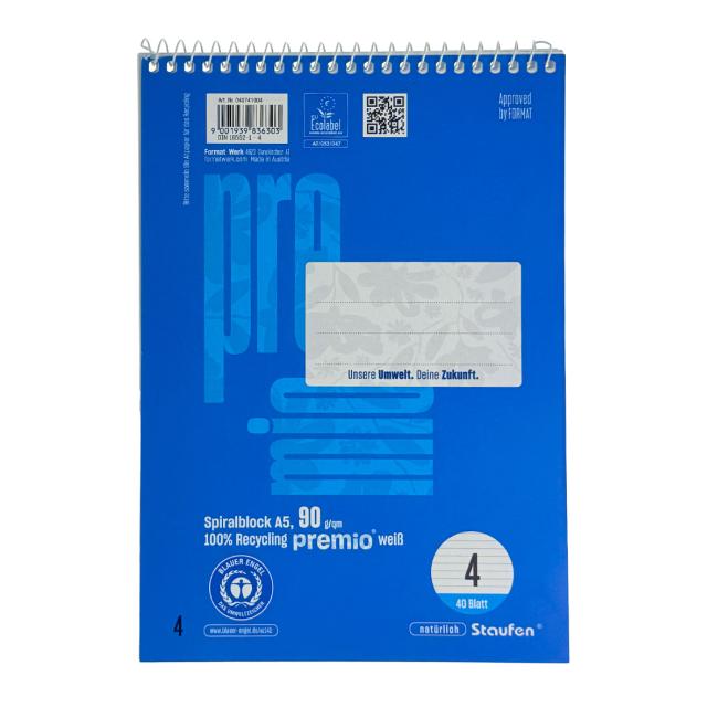 Blok College Format Werk Premio A5 40 listů linkovaný 90 g