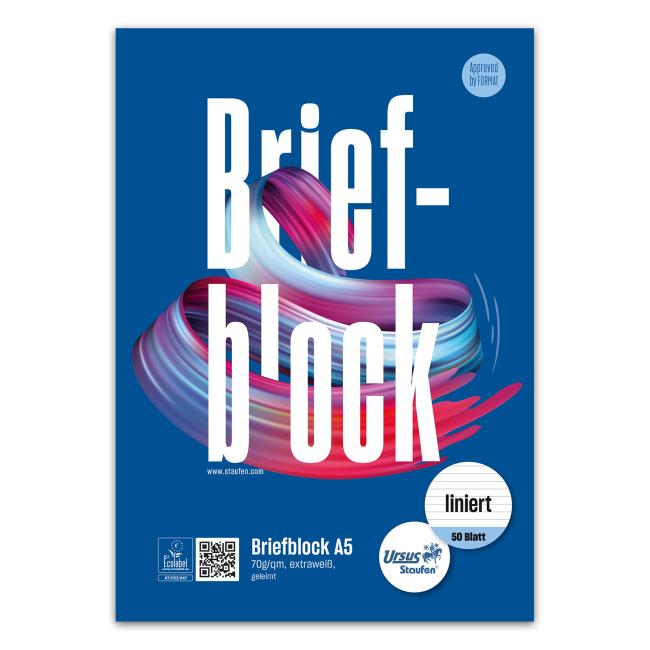 [FW741010] Blok poznámkový Format Werk Ursus A5 50 listů linkovaný 70 g