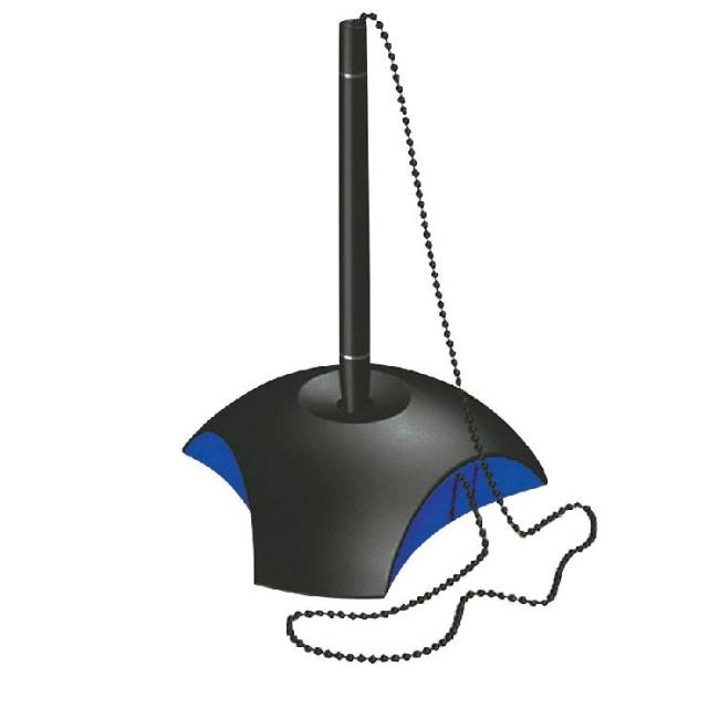 Pero se stojanem HAN Delta černo-modrý