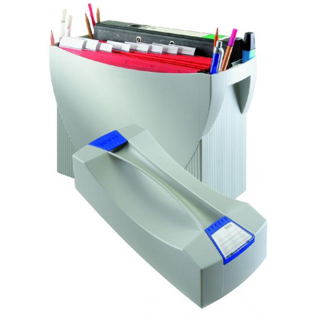 [HA190111] Přenosný box na závěsné obaly HAN SWING s víkem šedý