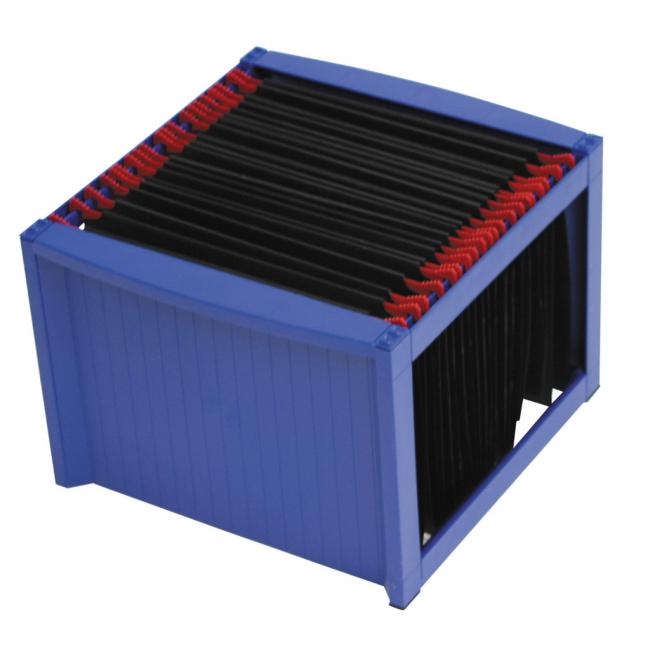 Zásobník na závěsné obaly Helit modrý