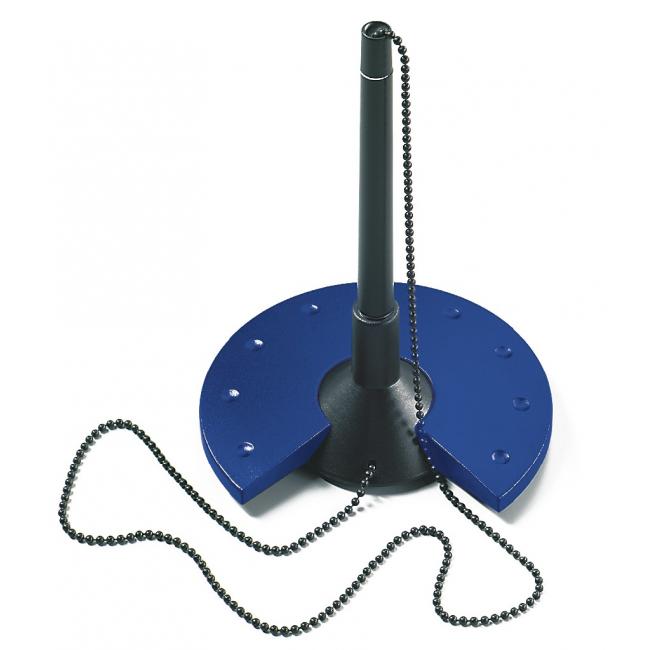 Pero s kruhovým černo/modrým stojanem