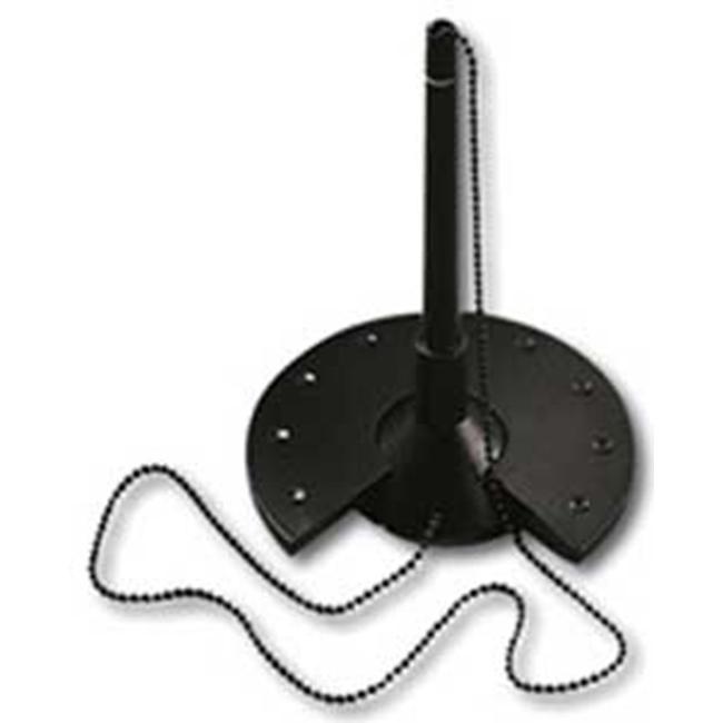 Pero s kruhovým černým stojanem