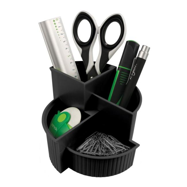 [HE639069] Čtyřdílný stojan na pera Helit Linear černý