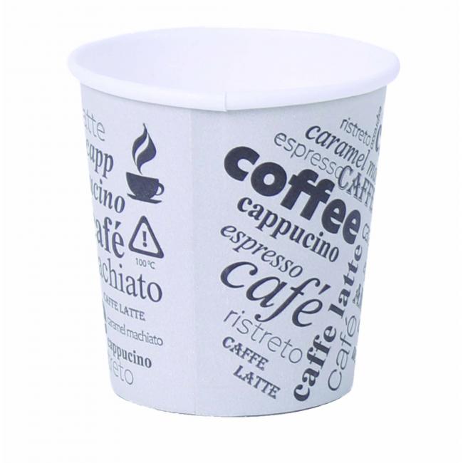 Papírový pohár 120ml 'XS' Coffee to go s motivem 50ks