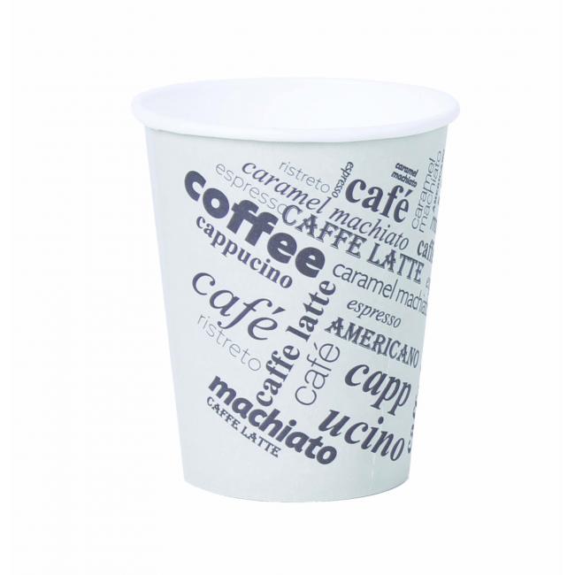 Papírový pohár 280ml 'M' Coffee to go s motivem 50ks