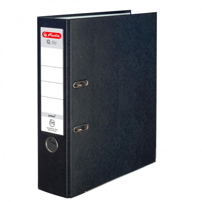 [HL001810] Pákový pořadač Herlitz Q.file 8cm černý