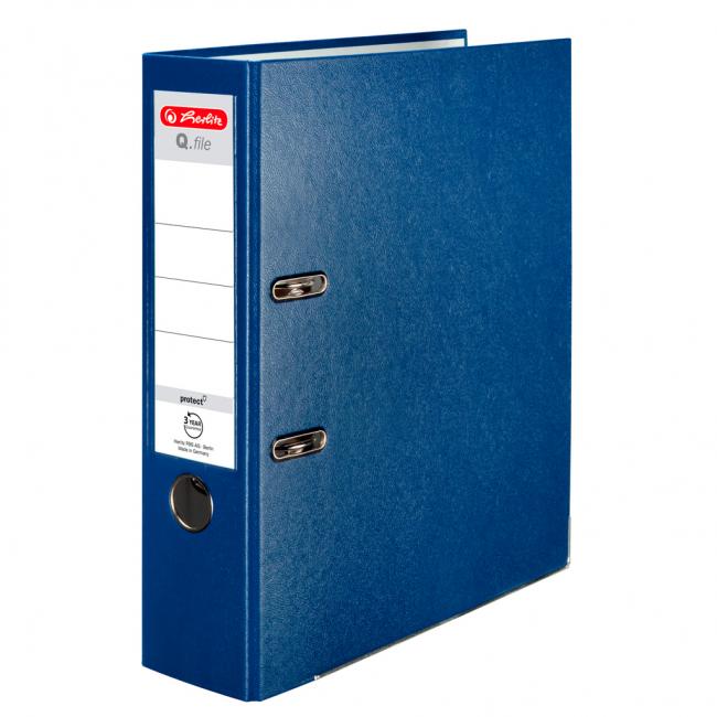 [HL001830] Pákový pořadač Herlitz Q.file 8cm modrý