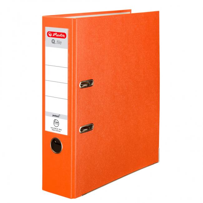 [HL001855] Pákový pořadač Herlitz Q.file 8cm oranžový