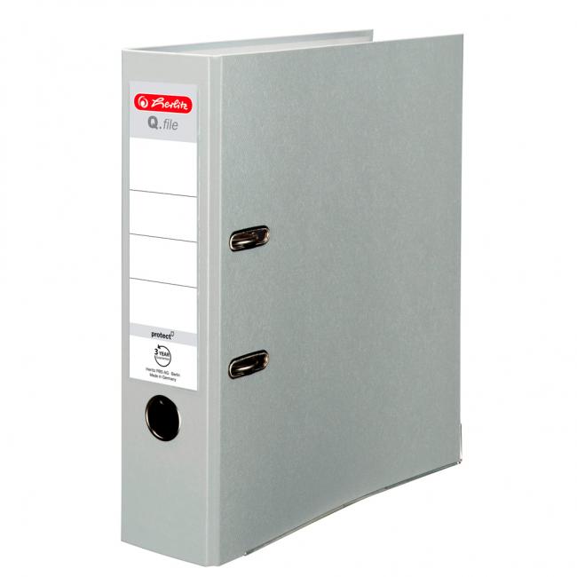 [HL001870] Pákový pořadač Herlitz Q.file 8cm šedý