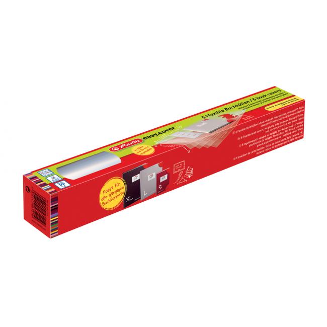 Flexibilní obal na knihy a sešity Herlitz easy.cover, 5 ks, v krabičce