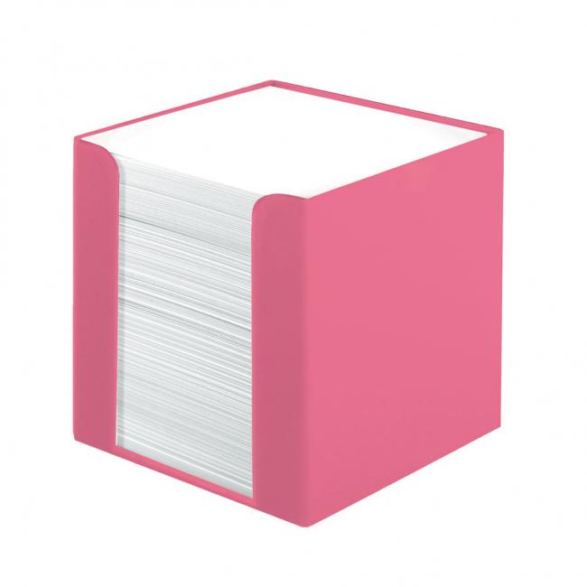 [HL015887] Poznámkový bloček kostka nelepená Herlitz Color Blocking 90x90x90mm indonéská růžová