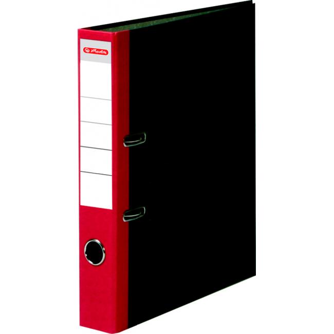 Pákový pořadač Herlitz Mramor 5cm červený