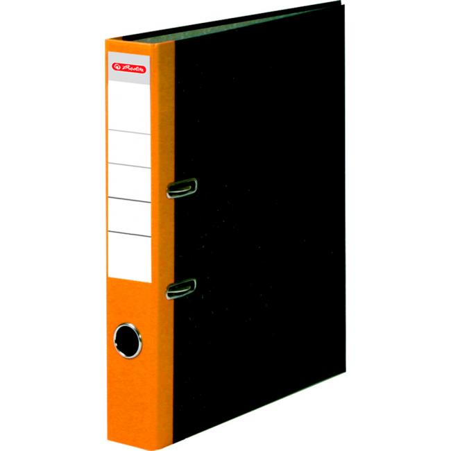 Pořadač pákový Herlitz Mramor 5cm žlutý