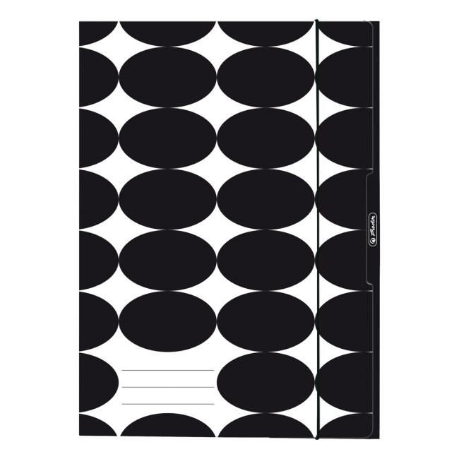 Kartonový obal s gumičkou A4 Herlitz Just Black