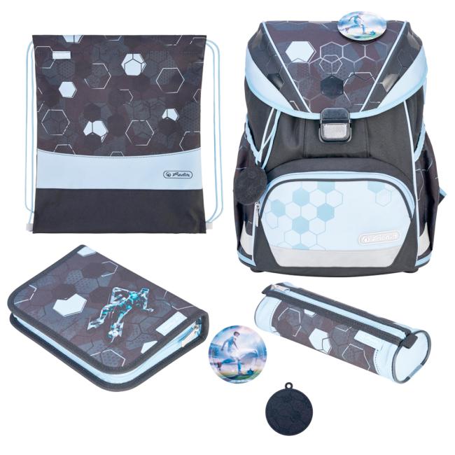 Školní batoh Herlitz UltraLight+XL Fotbal, sada