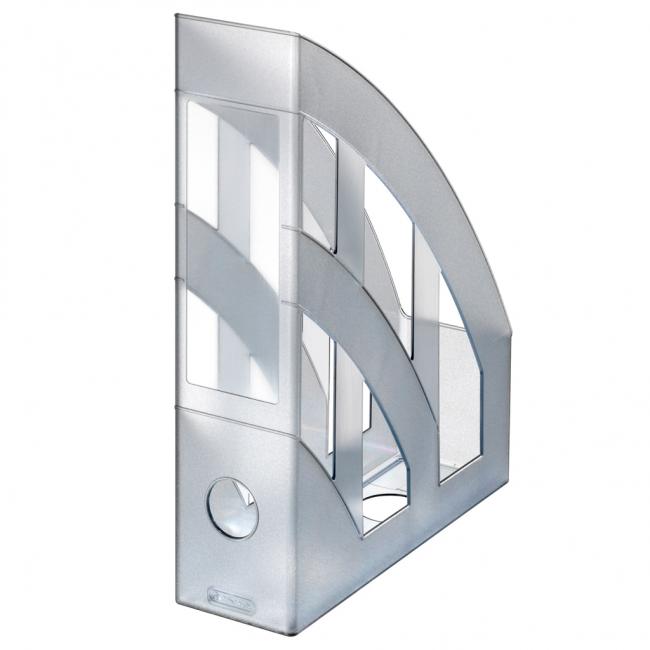 [HL074177] Stojan na časopisy Herlitz transparentní šedý