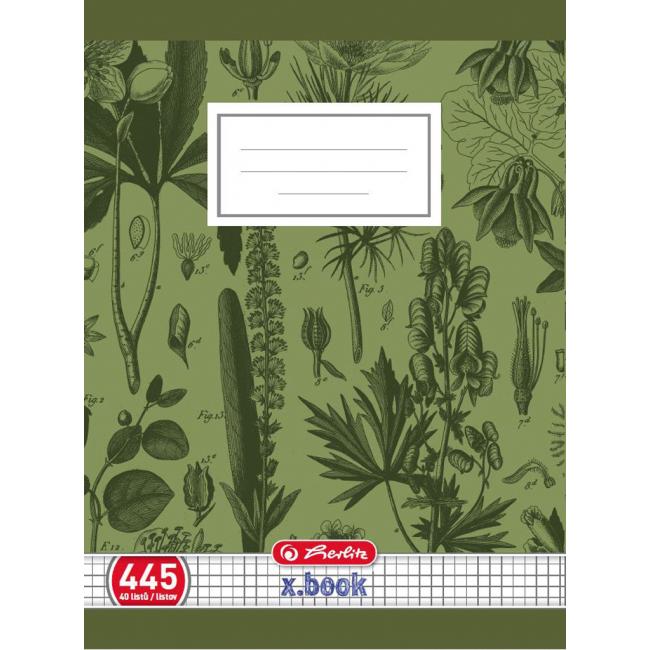 [HL078177] Sešit Herlitz 445, A4, čtverečkovaný, 70g/m2