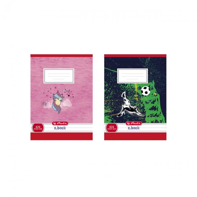 [HL078292] Sešit Herlitz 624, A6, linkovaný, 70g/m2, mix motivů