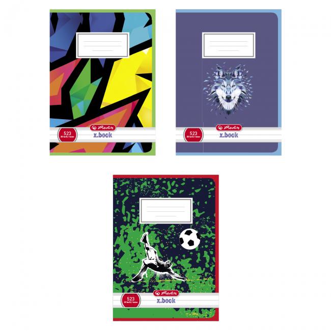 [HL078318] Sešit Herlitz 523, A5, linkovaný, 70g/m2, mix chlapeckých motivů