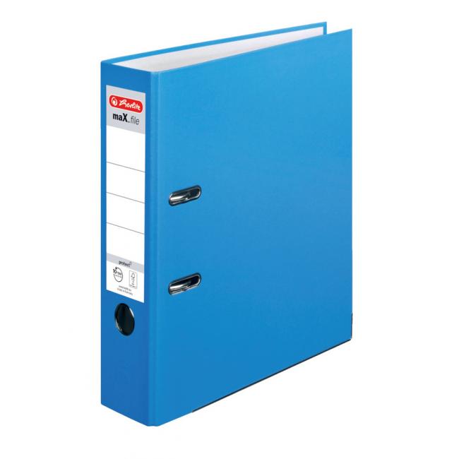 Pořadač pákový Herlitz maX.file Color Blocking poloplastový 8cm baltická modrá
