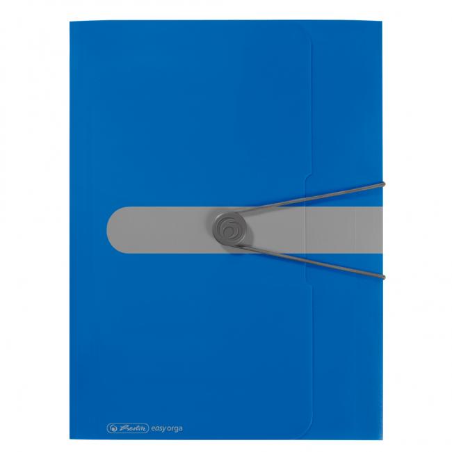 [HL205994] Plastový obal s gumičkou Herlitz Easy Orga modrý