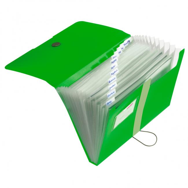 [HL209517] Aktovka plastová s přihrádkami Herlitz Easy Orga neprůhledná jablečkozelená