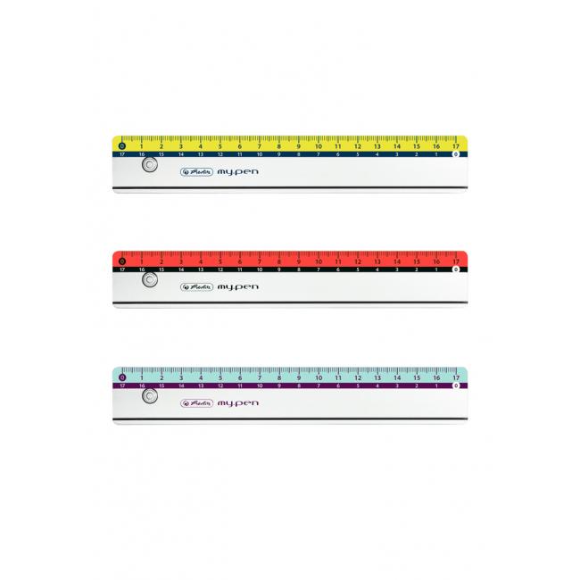 [HL367984] Pravítko Herlitz my.pen 17cm plastové mix barev