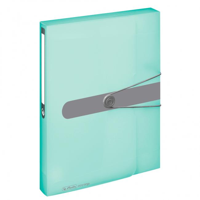 [HL409000] Plastový box s gumičkou Herlitz A4 PP mint