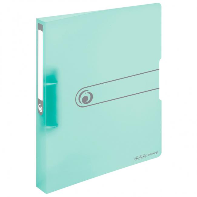 Pořadač 2-kroužkový Herlitz PP 2,5cm transparentní mint