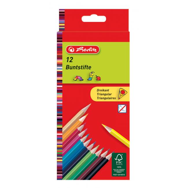 Barvičky Herlitz trojhranné 12 barev