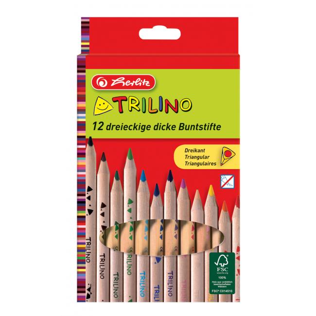 Barvičky Herlitz Trilino trojhranné 12 barev