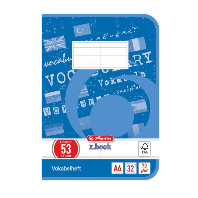 [HL413682] Sešit Herlitz, A6, 32 listů, linkovaný slovníček