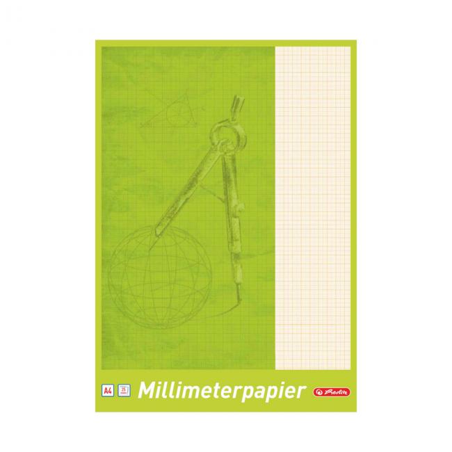 [HL690404] Milimetrový papír Herlitz, A4, 80 g, 25 listů