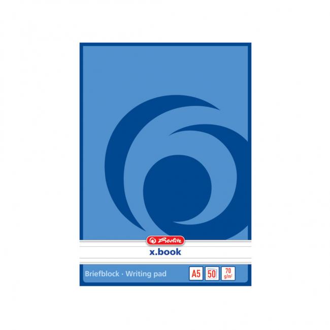 [HL717512] Blok poznámkový linkovaný Herlitz A5 50 listů