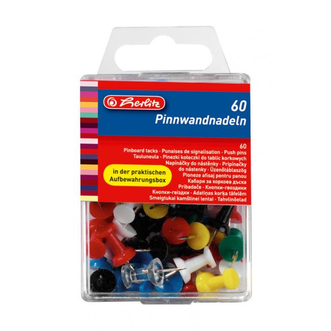 [HL770406] Napichovací špendlíky Herlitz mix barev 60ks