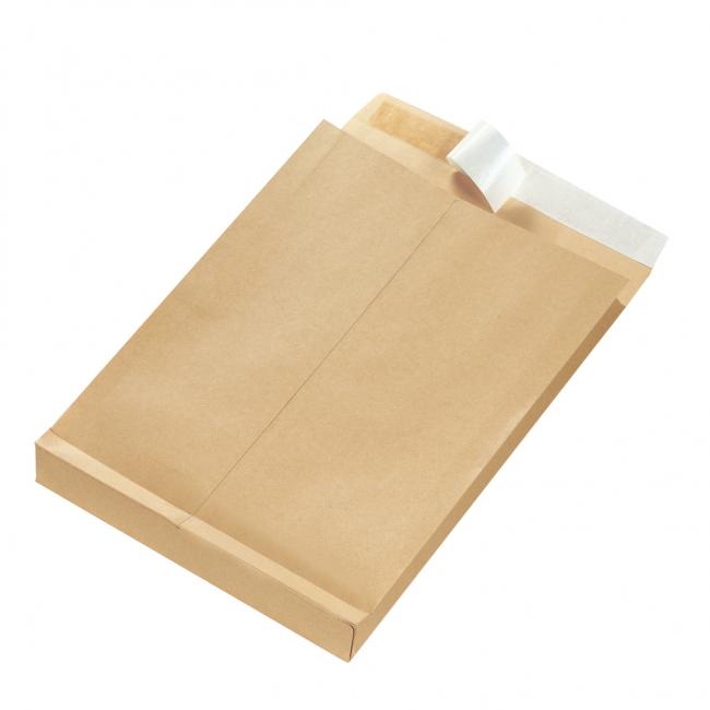 [HL797506] Taška B4 Herlitz s X dnem a odtrhávací páskou 250 x 353 mm 130g hnědá 25ks