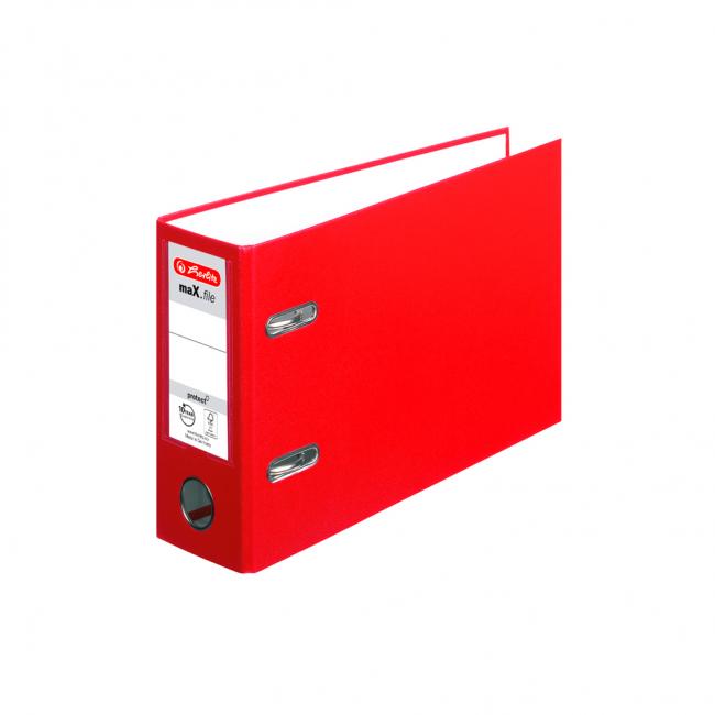 Pákový pořadač Herlitz maX.file A5 7,5cm na šířku červený
