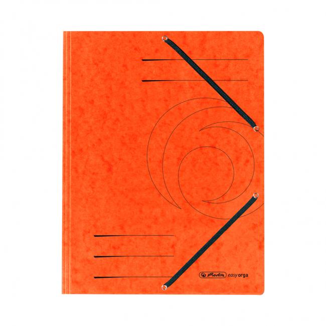 [HL843878] Přešpánový obal s gumičkou Herlitz oranžový