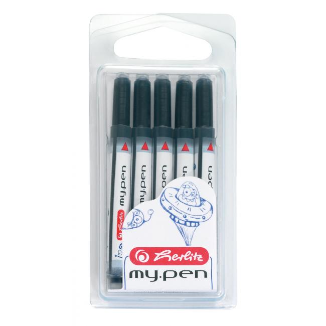 [HL999852] Bombičky do pera Herlitz my.pen 5 ks modré, na blistru