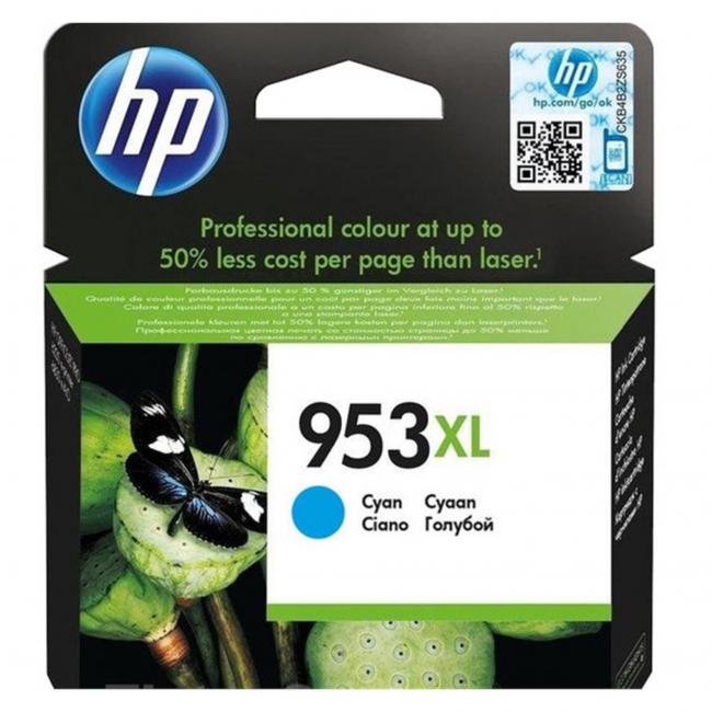 Inkoustová náplň HP F6U16AE HP 953XL cyan XL (1.600 str.) pro OfficeJet Pro 7740/8210/8710/8720